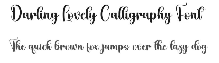 Darling Lovely Calligraphy Font by creativeletter — Script Handwritten Font