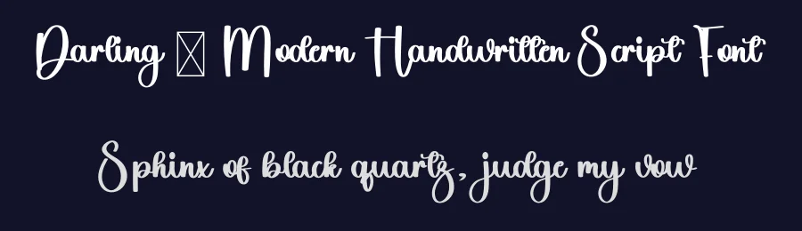 Darling – Modern Handwritten Script Font by freshtypeink — Script Handwritten Font — thumbnail 2