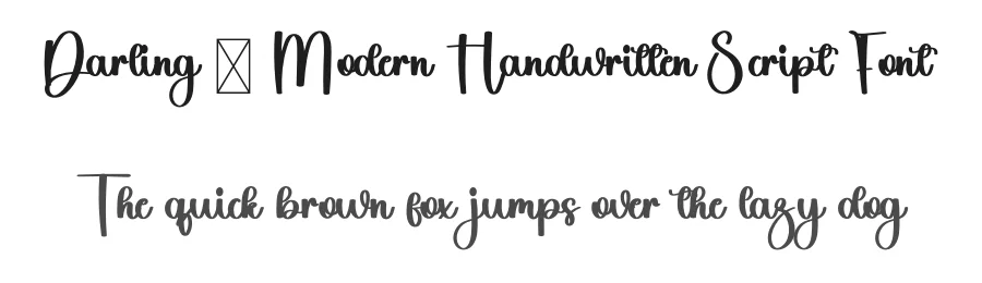 Darling – Modern Handwritten Script Font by freshtypeink — Script Handwritten Font