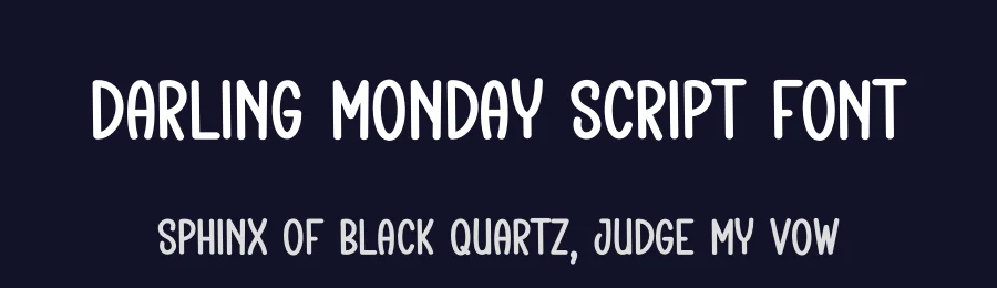 Darling Monday Script Font by creativeletter — Display Font — thumbnail 2