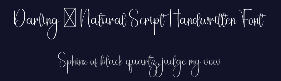Darling – Natural Script Handwritten Font by freshtypeink — Script Handwritten Font — thumbnail 2
