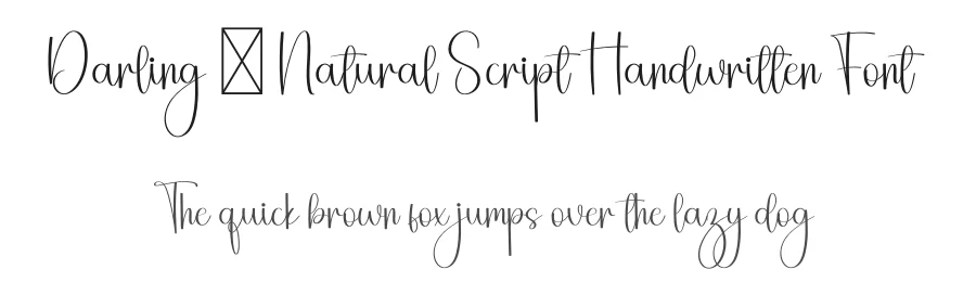Darling – Natural Script Handwritten Font by freshtypeink — Script Handwritten Font