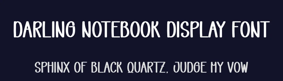 Darling Notebook Display Font by creativeletter — Display Font — thumbnail 2