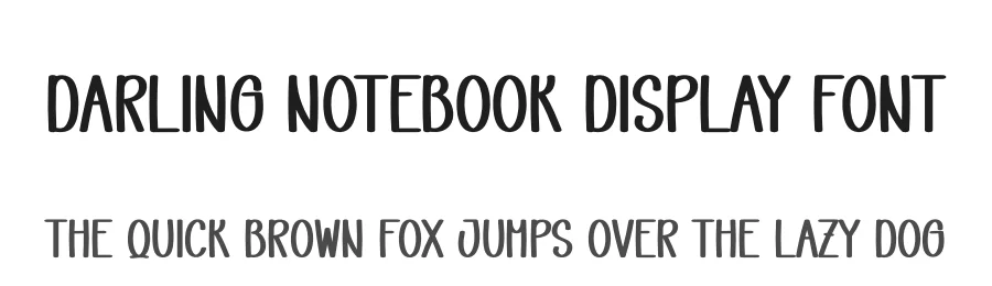 Darling Notebook Display Font by creativeletter — Display Font