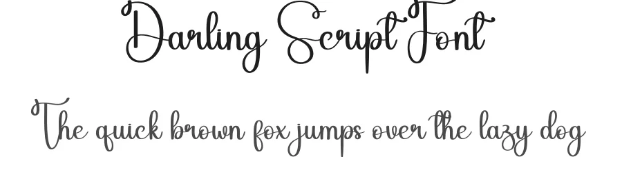Darling Script Font by andikastudio β Script Handwritten Font