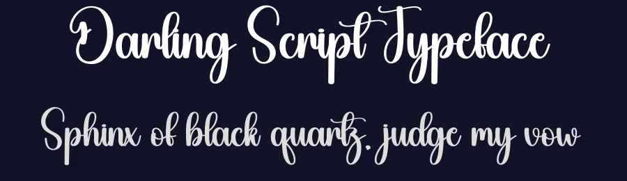 Darling Script Typeface by creativeletter — Script Handwritten Font — thumbnail 2