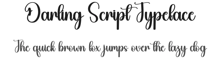 Darling Script Typeface by creativeletter — Script Handwritten Font