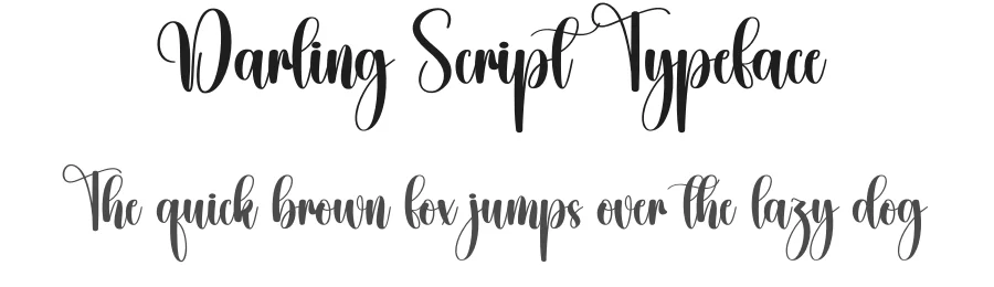 Darling Script Typeface by creativeletter — Script Handwritten Font
