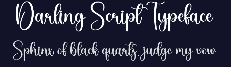 Darling Script Typeface by creativeletter — Script Handwritten Font — thumbnail 2