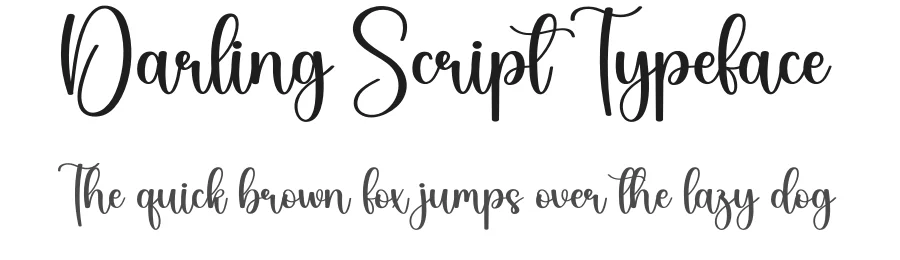 Darling Script Typeface by creativeletter — Script Handwritten Font