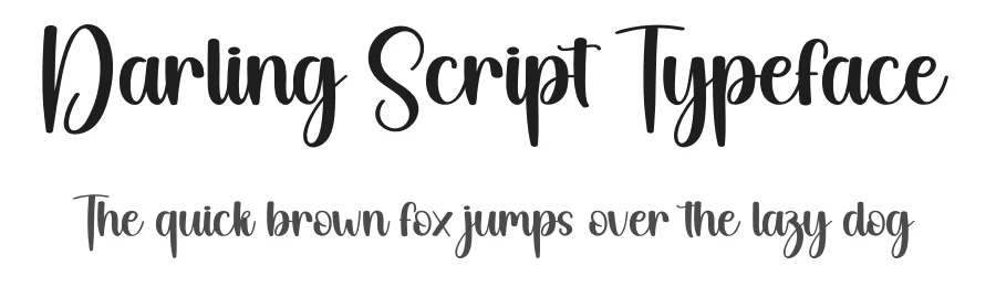 Darling Script Typeface by creativeletter — Script Handwritten Font