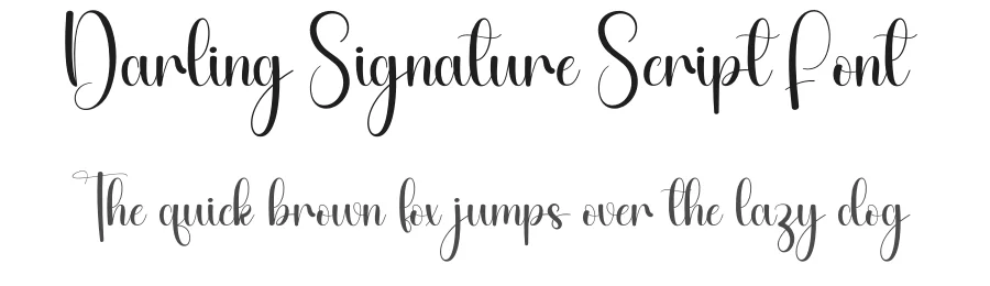 Darling Signature Script Font by andikastudio — Script Handwritten Font