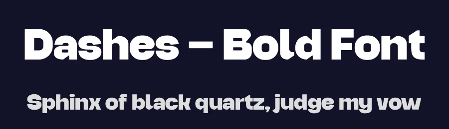 Dashes – Bold Font by limitype — Decorative Font — thumbnail 2