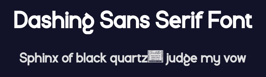 Dashing Sans Serif Font by twinletter — Sans Serif Font — thumbnail 2