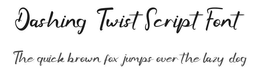 Dashing Twist Script Font by Creatifontstudios — Script Handwritten Font