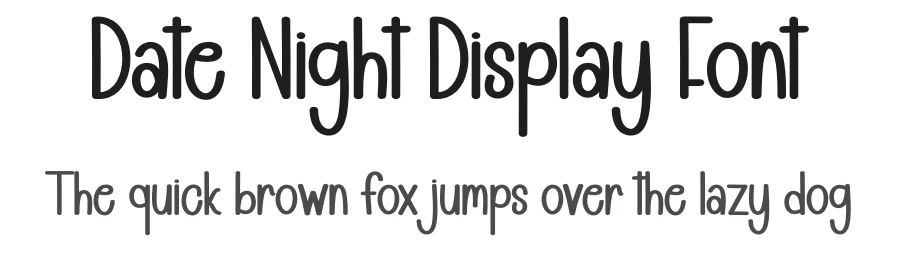 Date Night Display Font by andikastudio — Display Font