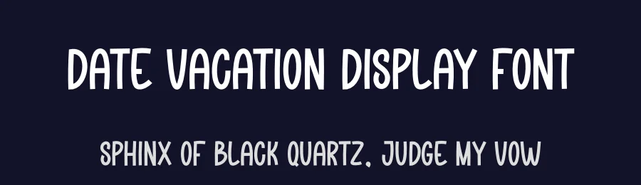Date Vacation Display Font by andikastudio — Display Font — thumbnail 2