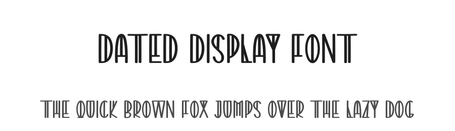 Dated Display Font by creativeletter — Display Font