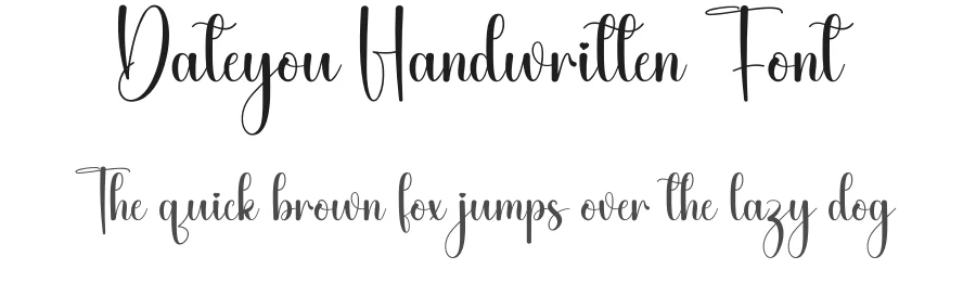 Dateyou Handwritten Font by andikastudio — Script Handwritten Font