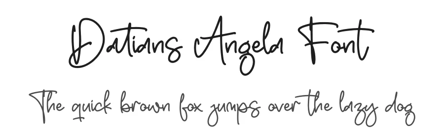 Datians Angela Font by letterfabric — Script Handwritten Font
