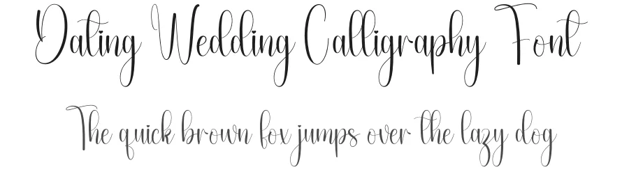 Dating Wedding Calligraphy Font by andikastudio — Script Handwritten Font