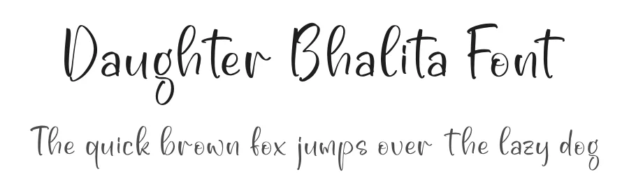 Daughter Bhalita Font by letterfabric — Script Handwritten Font
