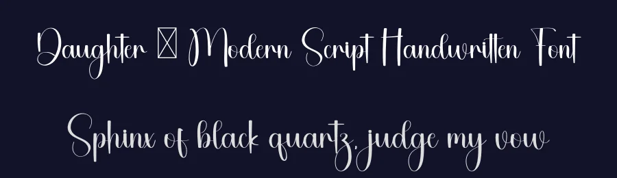Daughter – Modern Script Handwritten Font by freshtypeink — Script Handwritten Font — thumbnail 2
