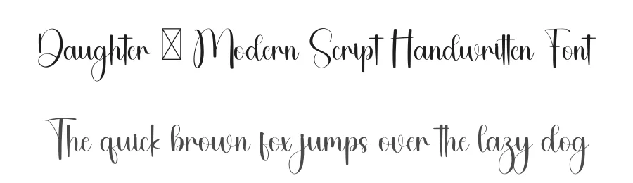 Daughter – Modern Script Handwritten Font by freshtypeink — Script Handwritten Font
