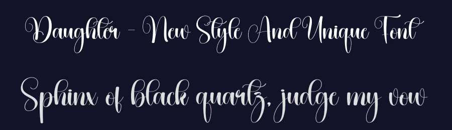 Daughter – New Style And Unique Font by creativeletter — Script Handwritten Font — thumbnail 2