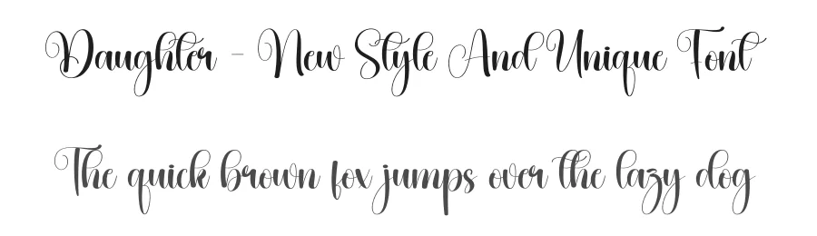 Daughter – New Style And Unique Font by creativeletter — Script Handwritten Font
