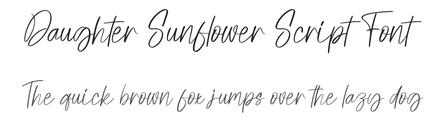 Daughter Sunflower Script Font by creativeletter — Script Handwritten Font