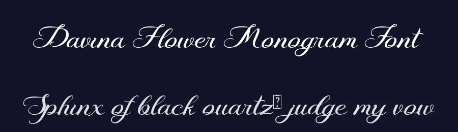 Davina Flower Monogram Font by Yoga Letter — Script Handwritten Font — thumbnail 2