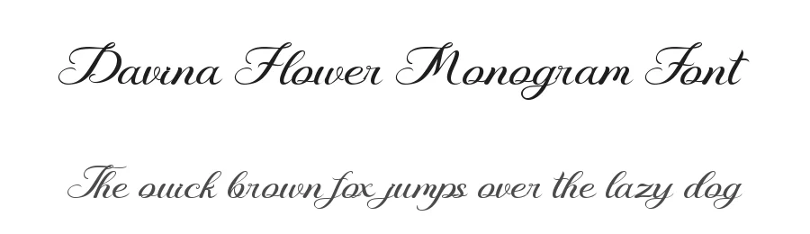 Davina Flower Monogram Font by Yoga Letter — Script Handwritten Font