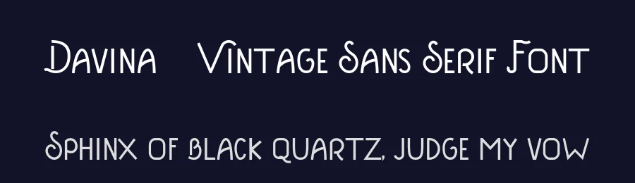 Davina – Vintage Sans Serif Font by NirmalaGraphics — Sans Serif Font — thumbnail 2
