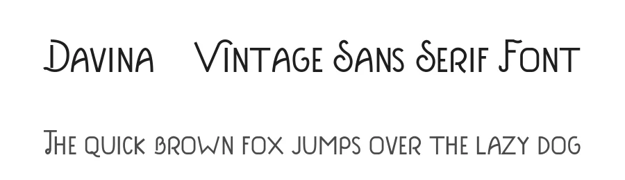 Davina – Vintage Sans Serif Font by NirmalaGraphics — Sans Serif Font