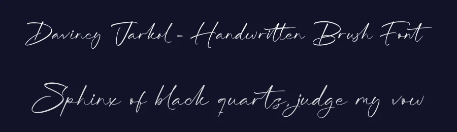 Davincy Jarkol – Handwritten Brush Font by stylishtype.co — Script Handwritten Font — thumbnail 2