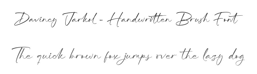 Davincy Jarkol – Handwritten Brush Font by stylishtype.co — Script Handwritten Font