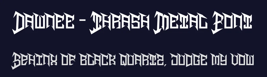 Dawnee – Thrash Metal Font by Ronny_STD — Blackletter Font — thumbnail 2