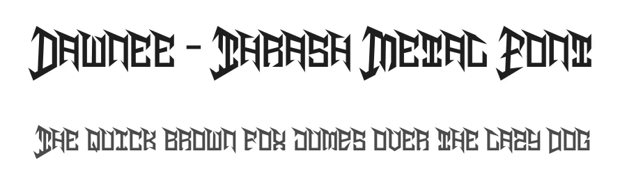 Dawnee – Thrash Metal Font by Ronny_STD — Blackletter Font