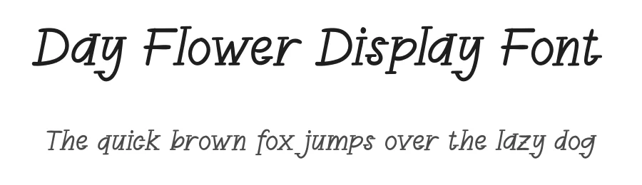 Day Flower Display Font by andikastudio — Script Handwritten Font