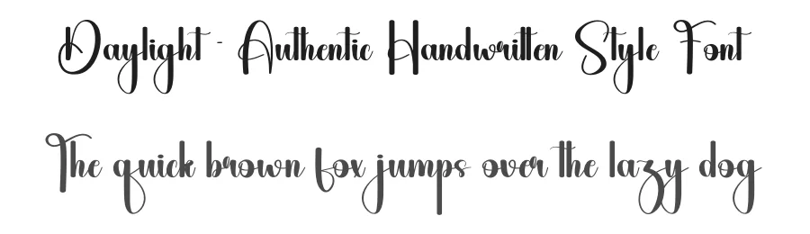 Daylight – Authentic Handwritten Style Font by andikastudio — Script Handwritten Font