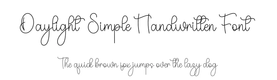 Daylight Simple Handwritten Font by freshtypeink — Script Handwritten Font