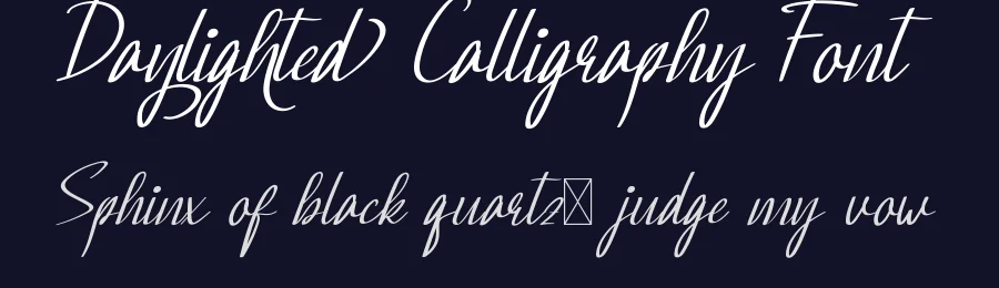 Daylighted Calligraphy Font by CalligraphyFonts.net — Script Handwritten Font — thumbnail 2