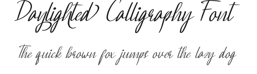 Daylighted Calligraphy Font by CalligraphyFonts.net — Script Handwritten Font
