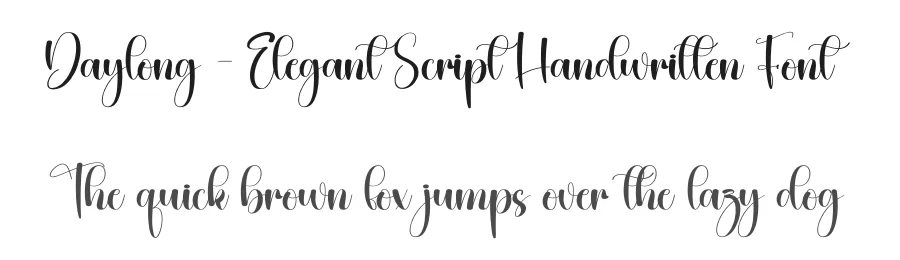 Daylong – Elegant Script Handwritten Font by creativeletter — Script Handwritten Font