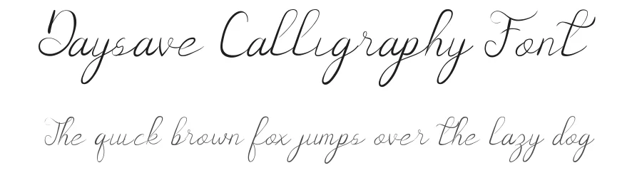 Daysave Calligraphy Font by edricstudio — Script Handwritten Font