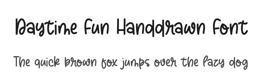 Daytime Fun Handdrawn Font by balpirick — Script Handwritten Font