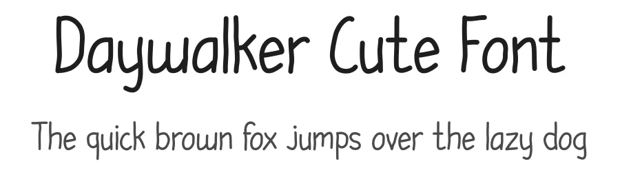 Daywalker Cute Font by Tokokoo Studio — Script Handwritten Font