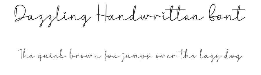 Dazzling Handwritten Font by creativeletter — Script Handwritten Font