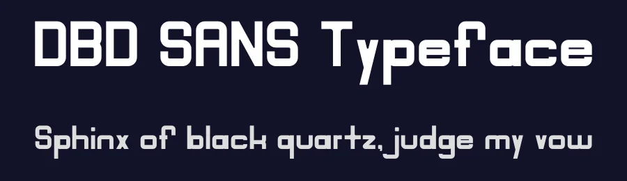 DBD SANS Typeface by Nathan Dawdy — Sans Serif Font — thumbnail 2